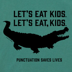 Women's Let's Eat, Kids Croc Short Sleeve Crusher Tee