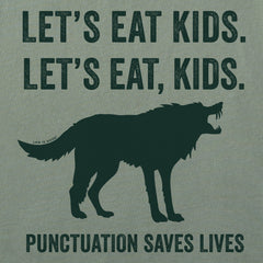 Men's Let's Eat, Kids Wolf Short Sleeve Crusher Tee