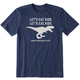 Men's Let's Eat, Kids Trex Short Sleeve Crusher Tee