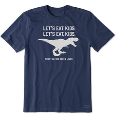 Men's Let's Eat, Kids Trex Short Sleeve Crusher Tee