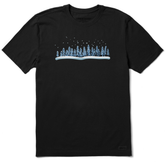 Men's Snowy Pine Stripe Short Sleeve Crusher Tee