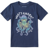 Kids What's Kraken? Short Sleeve Crusher Tee