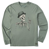 Men's Peaceful Bones Long Sleeve Crusher Tee