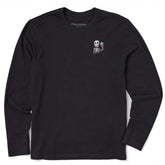 Men's Skeleton with Wine Long Sleeve Crusher Tee