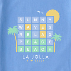 Women's La Jolla Word Game Short Sleeve Crusher Tee