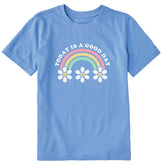Kids Today is a Good Day Daisy Rainbow Short Sleeve Crusher Tee