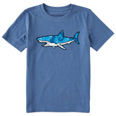 Kids Tie Dye Sharkscape Short Sleeve Crusher Tee