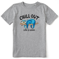 Kids Tie Dye Chill Out Sloth Short Sleeve Crusher Tee