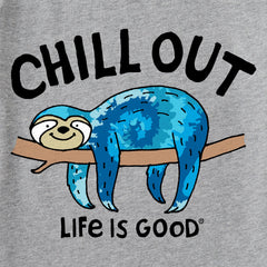Kids Tie Dye Chill Out Sloth Short Sleeve Crusher Tee