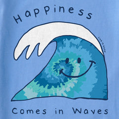 Kids Tie Dye Wave Short Sleeve Crusher Tee