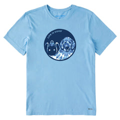 Men's Tie Dye Yin Yang Pup Short Sleeve Crusher Tee