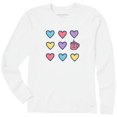 Women's Hearts and a Mug Long Sleeve Crusher Tee