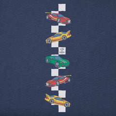 Kids Race Cars Long Sleeve Crusher Tee