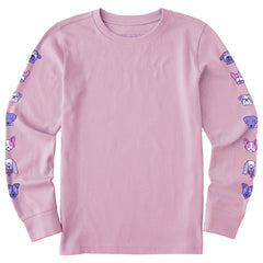Kids Pups Party Long Sleeve Crusher Tee