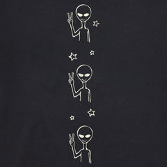 Kids Alien Peace Out Long Sleeve Crusher Tee