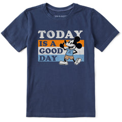 Kids Today is a Good Day Will Stripes Short Sleeve Crusher Tee