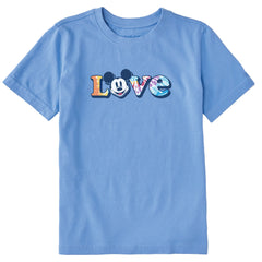 Kids Love Tie Dye Willie Short Sleeve Crusher Tee