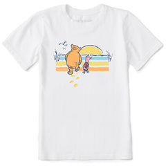 Kids Winnie Beachy Stripe Short Sleeve Crusher Tee
