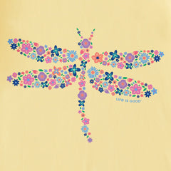 Women's Dragonfly Flowers Crusher Tank