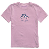 Kids Ballet Slippers Short Sleeve Crusher Tee