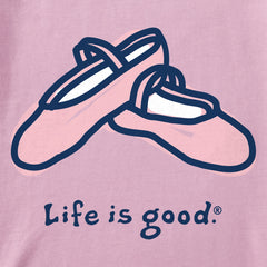 Kids Ballet Slippers Short Sleeve Crusher Tee
