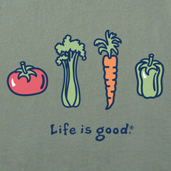 Men's Four Veggies Short Sleeve Crusher Tee