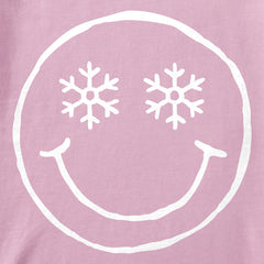 Kids Snowflake Smile Short Sleeve Crusher Tee