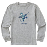 Kids Jake Slap Shot Long Sleeve Crusher Tee