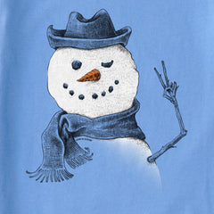 Kids Snowman Peace Sign Long Sleeve Crusher Tee