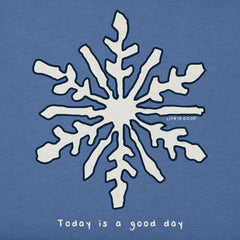 Men's Quirky Snowflake Long Sleeve Crusher Tee