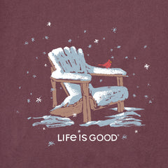 Men's Snowy Adirondack Cardinal Long Sleeve Crusher Tee