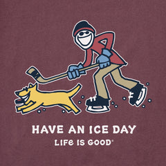 Men's Jake and Rocket Ice Skating Long Sleeve Crusher Tee