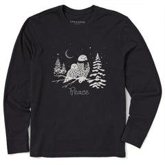Men's Peace Owls Long Sleeve Crusher Tee