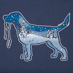 Men's Snowscape Dog Long Sleeve Crusher Tee