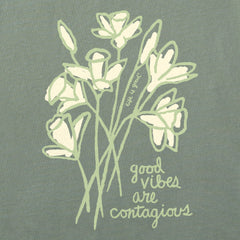 Women's Good Vibes Daffodils Short Sleeve Crusher Tee