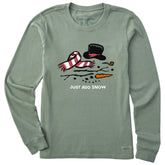 Women's Just Add Snow Snowman Long Sleeve Crusher Tee