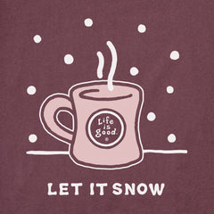 Women's Let it Snow Mug Long Sleeve Crusher Tee