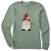 Women's Gnome Santa Long Sleeve Crusher Tee