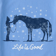 Women's Holiday Horse Long Sleeve Crusher Tee