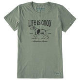 Women's Adventure Awaits Hunting Dog Short Sleeve Crusher Tee