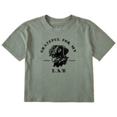 Women's Grateful for my Lab Short Sleeve Crusher Boxy Tee