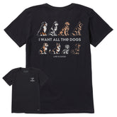 Women's I Want All the Dogs Short Sleeve Tee