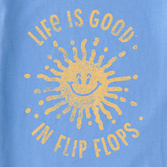 Kids LIG in Flip Flops Sun Short Sleeve Crusher Tee