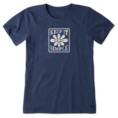 Women's Keep it Simple Daisy Smile Short Sleeve Tee