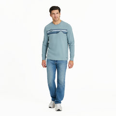 Men's Stripe Mountains Long Long Sleeve Crusher Tee