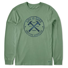Men's Work With Your Hands Hammers Long Sleeve Crusher Tee