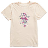 Women's Let It Snow Flamingo Short Sleeve Crusher Tee