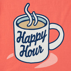 Women's Happy Hour Mug Short Sleeve Crusher Vee