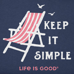 Women's Keep it Simple Beach Chair Short Sleeve Crusher Vee