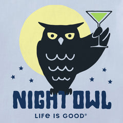 Women's Crafty Night Owl Short Sleeve Crusher Vee